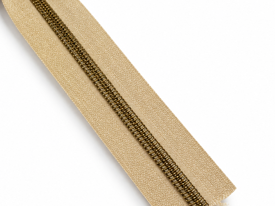 Fermeture éclair métal fantaisie – au mètre, 1 curseur par 0,50cm